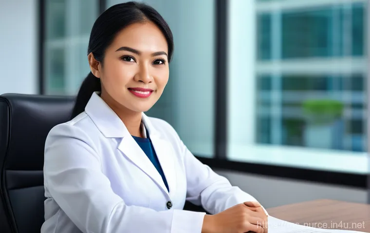 간호사의 연봉 협상 준비 서류 - **Prompt:** A dedicated Malaysian nurse, looking attentive and engaged, participating in an advanced...