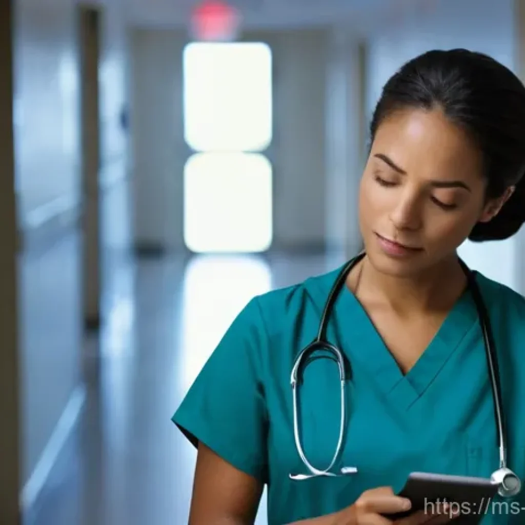 간호사의 주간 근무 스케줄 샘플 - **Prompt:** A compassionate and determined female nurse in her late 20s to early 30s, wearing a clea...