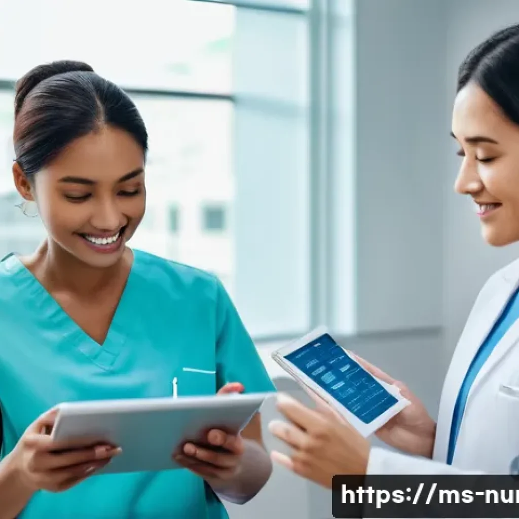 간호사와 협업하는 다른 의료직종 - A diverse healthcare team in a modern Malaysian hospital setting collaborating closely: a nurse in p...