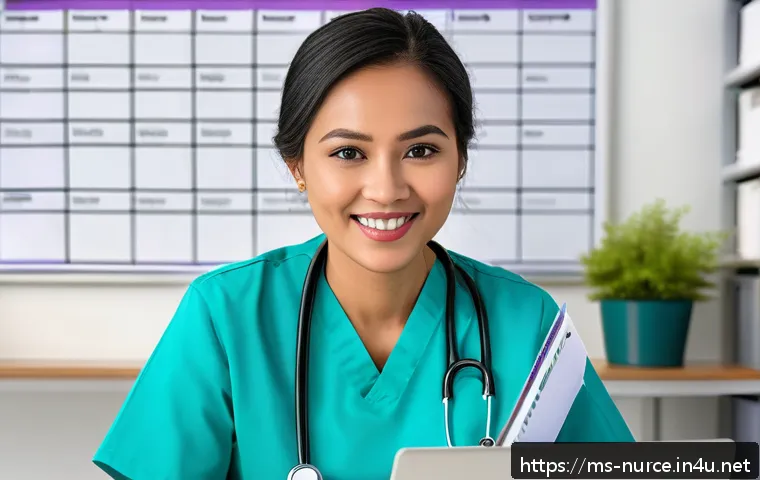 간호사의 논문 및 리포트 작성 방법 - A professional Malay nurse in a modern hospital office, wearing neat nursing scrubs and a name badge...